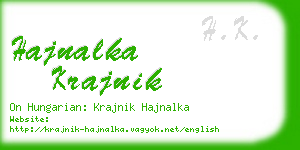 hajnalka krajnik business card